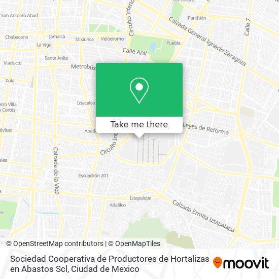 Sociedad Cooperativa de Productores de Hortalizas en Abastos Scl map