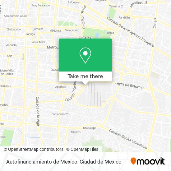 Mapa de Autofinanciamiento de Mexico