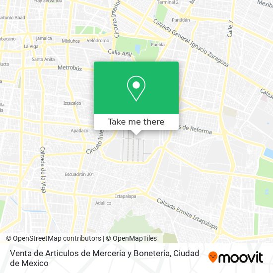 Venta de Articulos de Merceria y Boneteria map