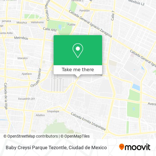 Baby Creysi Parque Tezontle map
