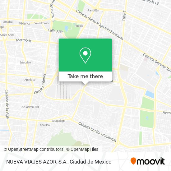 NUEVA VIAJES AZOR, S.A. map