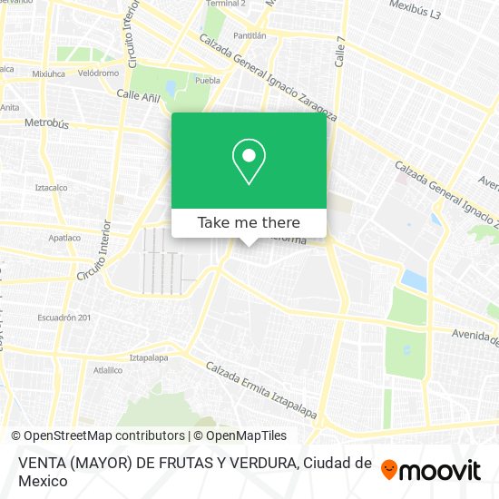 VENTA (MAYOR) DE FRUTAS Y VERDURA map