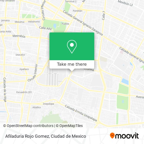Afiladuria Rojo Gomez map