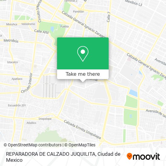 REPARADORA DE CALZADO JUQUILITA map