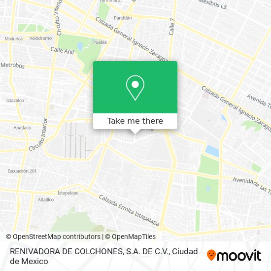 RENIVADORA DE COLCHONES, S.A. DE C.V. map