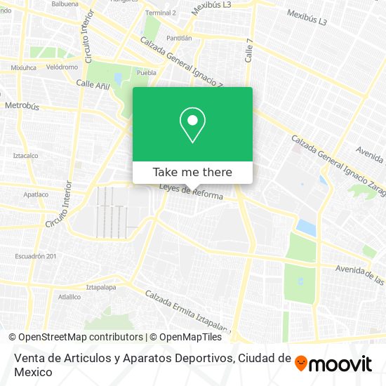 Venta de Articulos y Aparatos Deportivos map