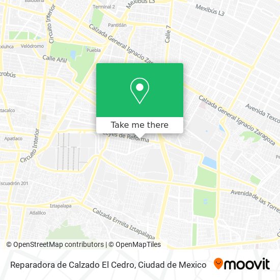 Reparadora de Calzado El Cedro map