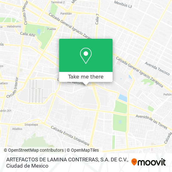 ARTEFACTOS DE LAMINA CONTRERAS, S.A. DE C.V. map