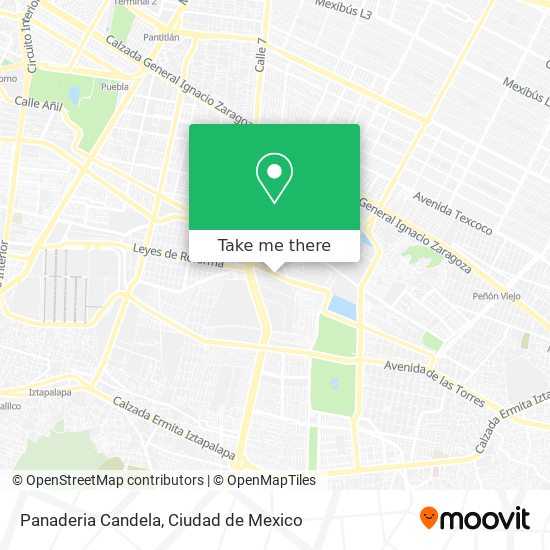 Panaderia Candela map