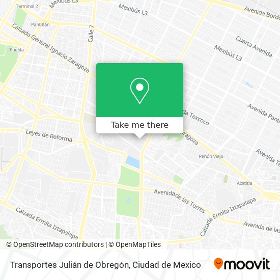 Mapa de Transportes Julián de Obregón