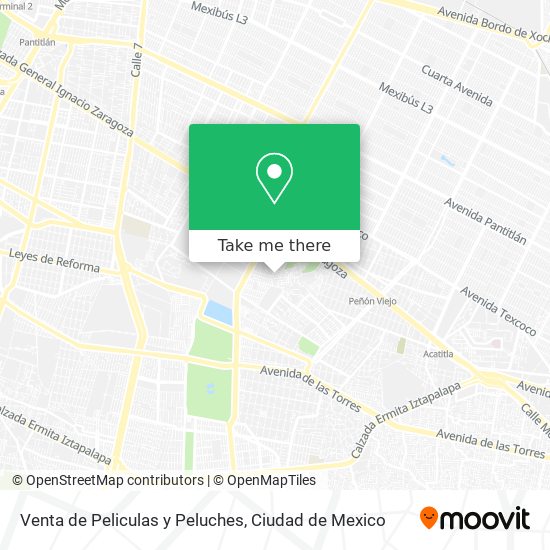 Mapa de Venta de Peliculas y Peluches