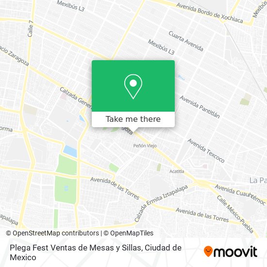 Plega Fest Ventas de Mesas y Sillas map