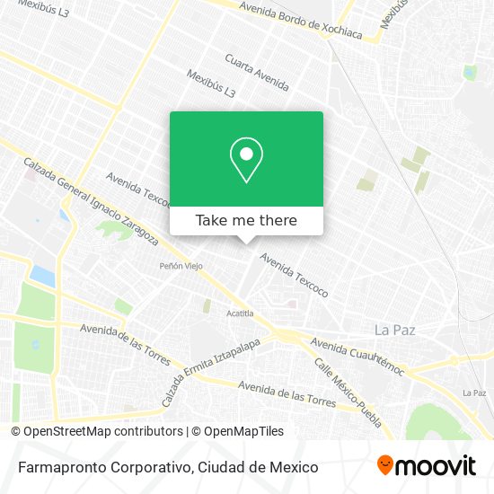 Mapa de Farmapronto Corporativo