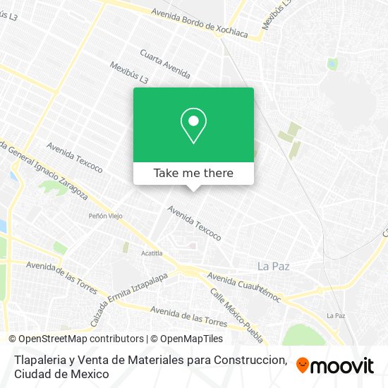 Mapa de Tlapaleria y Venta de Materiales para Construccion