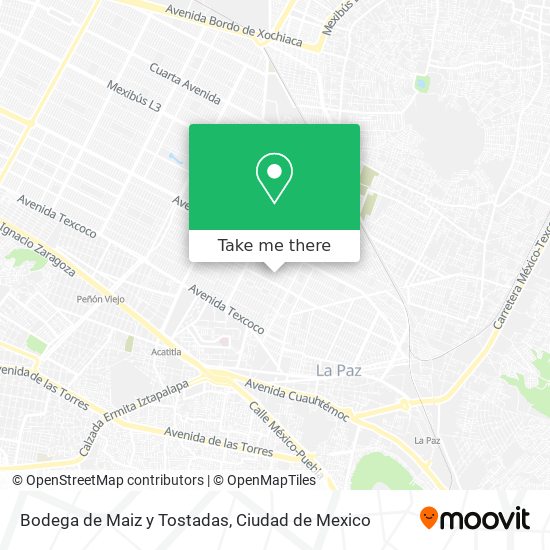 Bodega de Maiz y Tostadas map