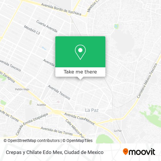 Crepas y Chilate Edo Mex map