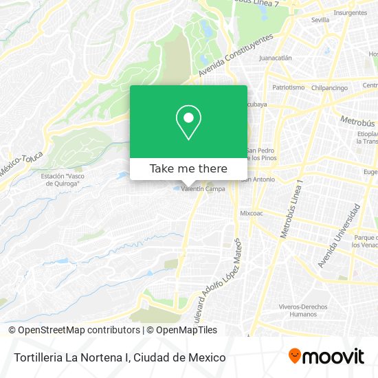 Mapa de Tortilleria La Nortena I