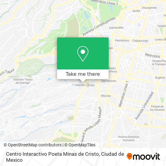 Centro Interactivo Poeta Minas de Cristo map