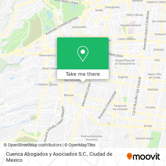 Mapa de Cuenca Abogados y Asociados S.C.