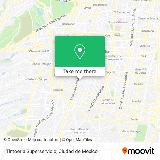 Tintoeria Superservicio map