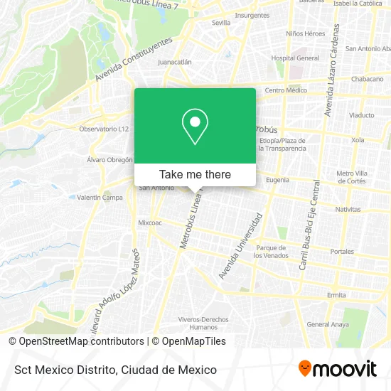 Mapa de Sct Mexico Distrito