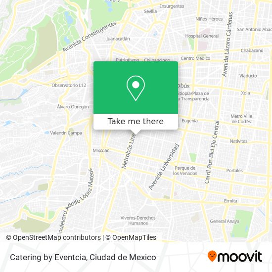 Mapa de Catering by Eventcia