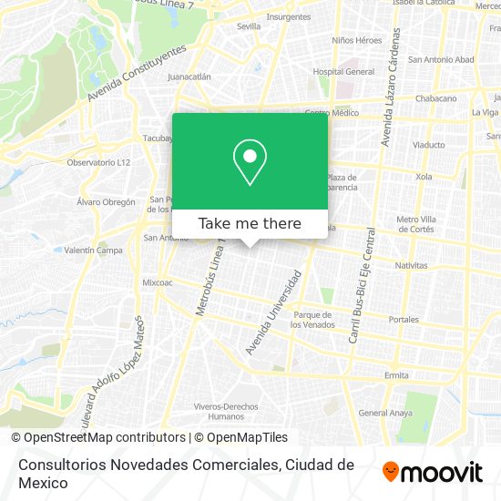 Consultorios Novedades Comerciales map