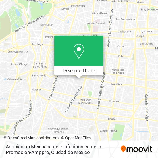 Asociación Mexicana de Profesionales de la Promoción-Amppro map