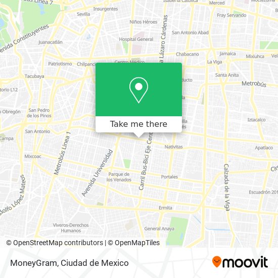 Mapa de MoneyGram