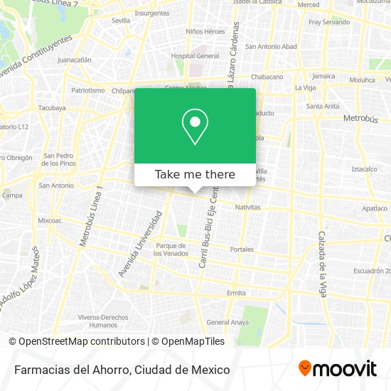 Mapa de Farmacias del Ahorro
