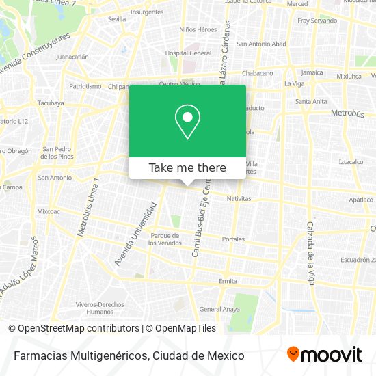 Mapa de Farmacias Multigenéricos
