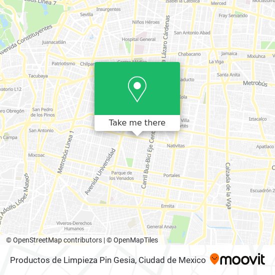 Mapa de Productos de Limpieza Pin Gesia