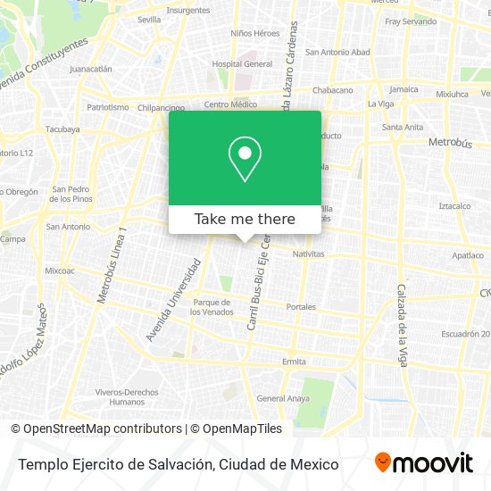 Mapa de Templo Ejercito de Salvación