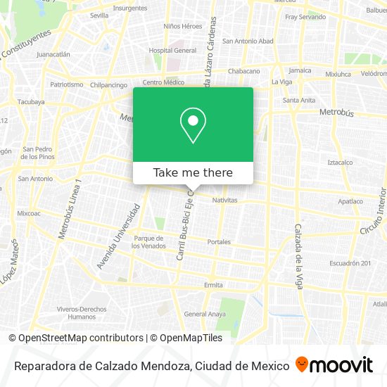 Reparadora de Calzado Mendoza map