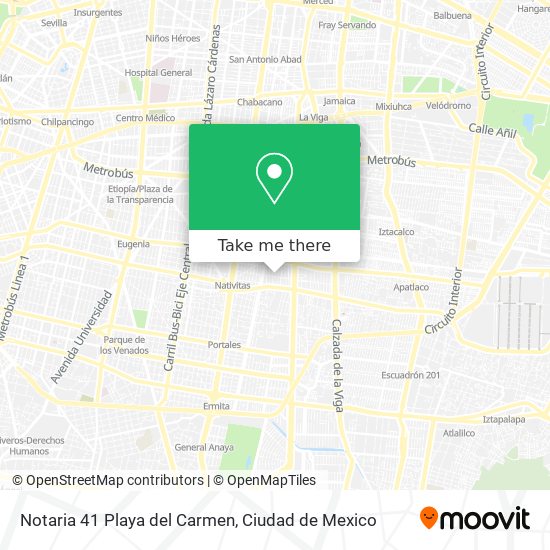 Notaria 41 Playa del Carmen map