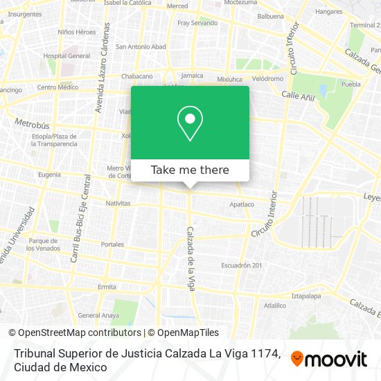 Tribunal Superior de Justicia Calzada La Viga 1174 map