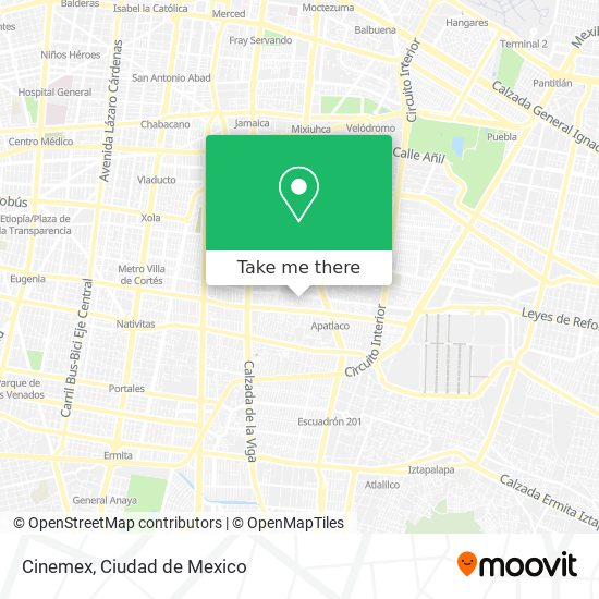 Mapa de Cinemex
