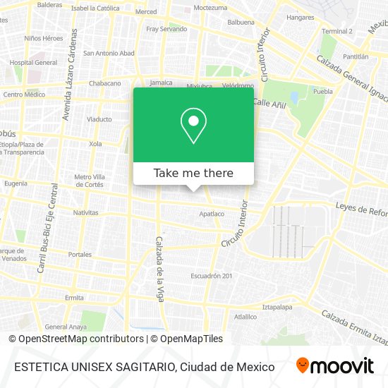 Mapa de ESTETICA UNISEX SAGITARIO