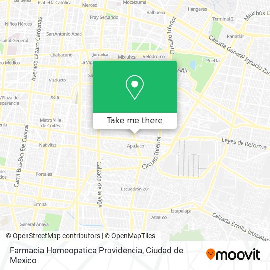 Mapa de Farmacia Homeopatica Providencia