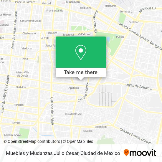 Muebles y Mudanzas Julio Cesar map