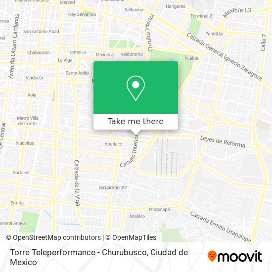 Torre Teleperformance - Churubusco map