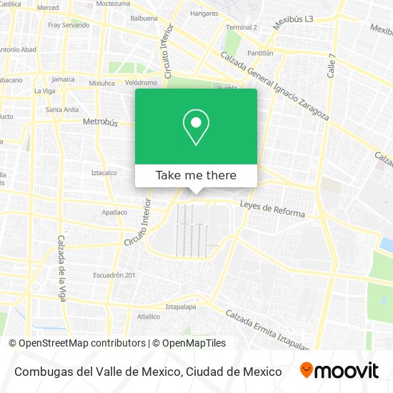 Combugas del Valle de Mexico map