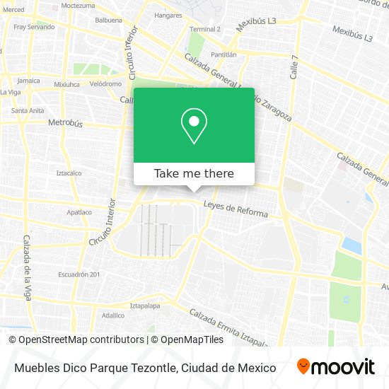 Muebles Dico Parque Tezontle map