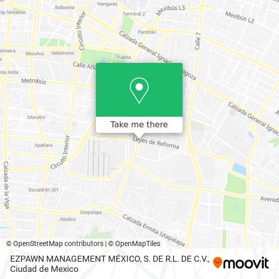 Mapa de EZPAWN MANAGEMENT MÉXICO, S. DE R.L. DE C.V.