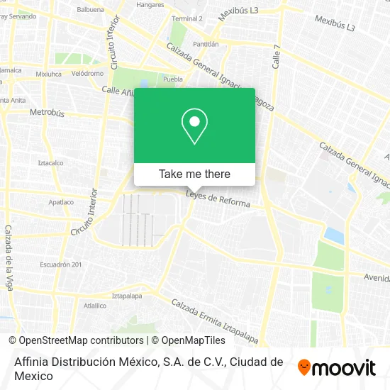 Affinia Distribución México, S.A. de C.V. map