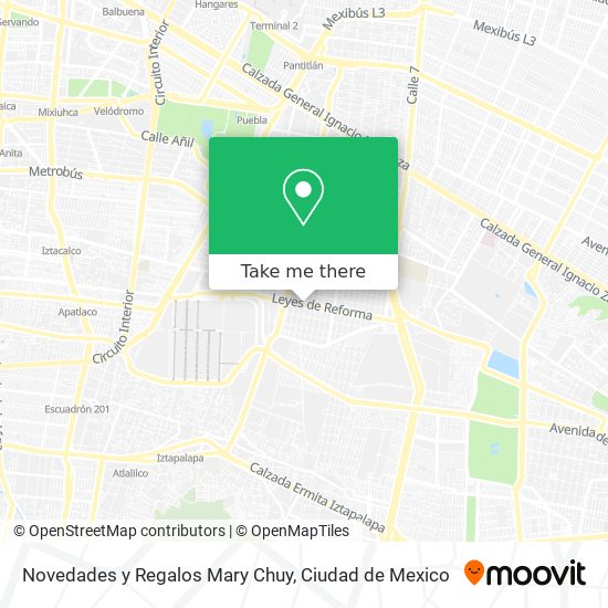 Novedades y Regalos Mary Chuy map