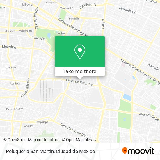 Mapa de Peluqueria San Martin