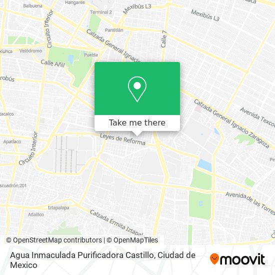 Agua Inmaculada Purificadora Castillo map