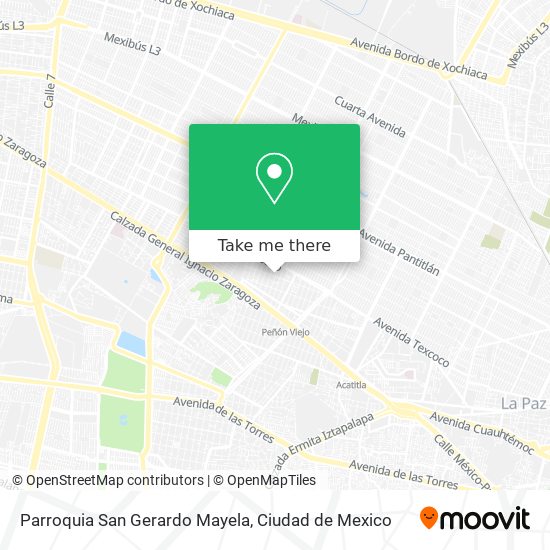 Mapa de Parroquia San Gerardo Mayela