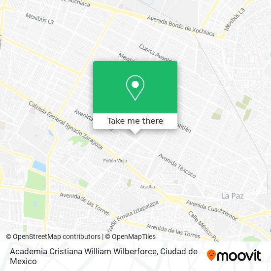 Mapa de Academia Cristiana William Wilberforce